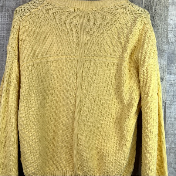 Peter Borough Size Large Mens Long Sleeve Crewneck Yellow Knit Sweater V… - Picture 7 of 12